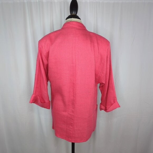 Vintage Claude Montana Mid Length Blazer Small Pink - Picture 6 of 9